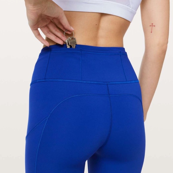 Lululemon Fast & Free 7/8 Tight II *Non-Reflective Nulux 25" Jet Stream - Picture 5 of 7